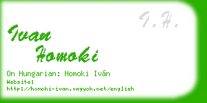 ivan homoki business card